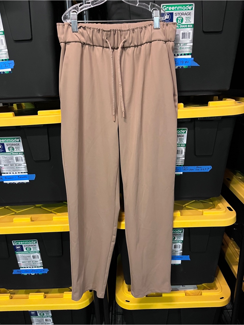 Hilary Radley Taupe Drawstring Joggers